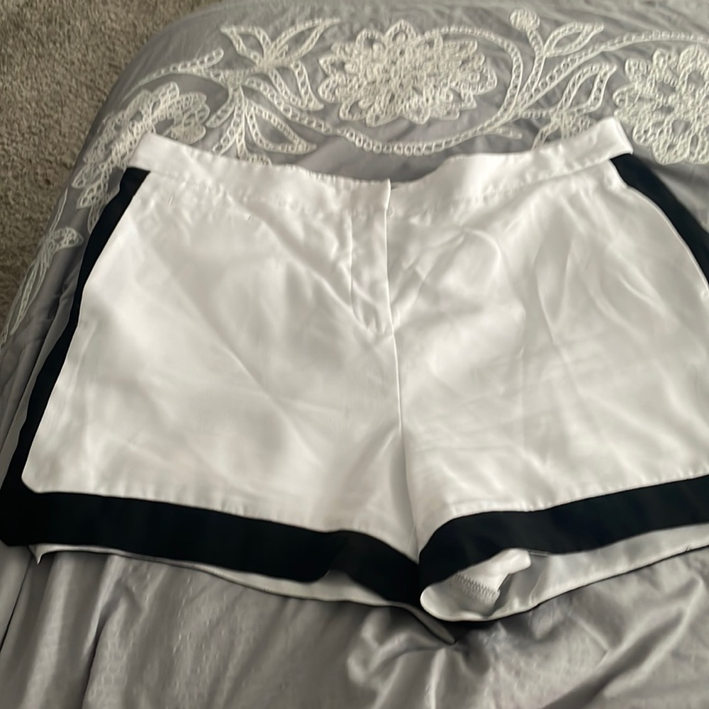 White and Black Classy Shorts
